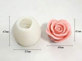 Molde silicona rosa abierta
